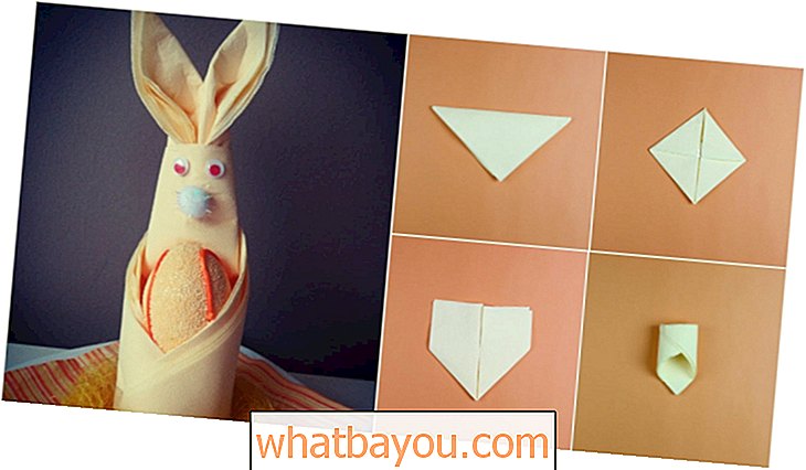 Jak snadno vytvořit tato rozkošná velikonoční nastavení Bunny ubrousek nastavení