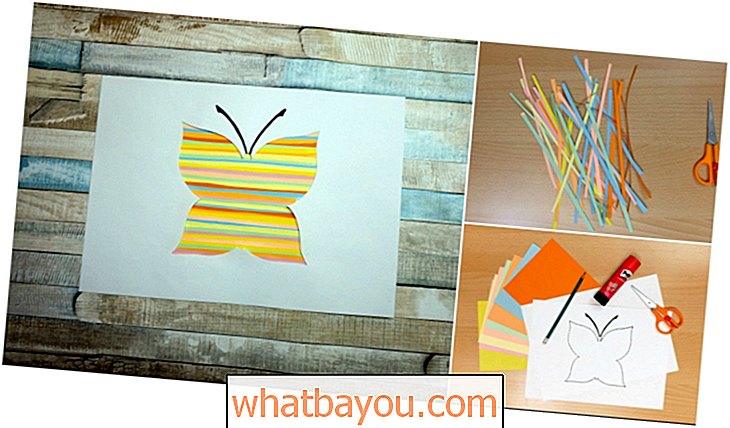 Artisanat: Artisanat coloré de papillon de papier de ressort pour des enfants