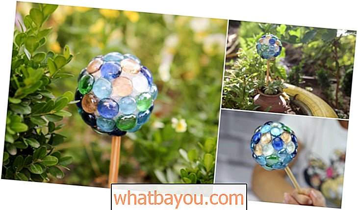 Decorazione da giardino con ornamenti da giardino a sfera fai-da-te