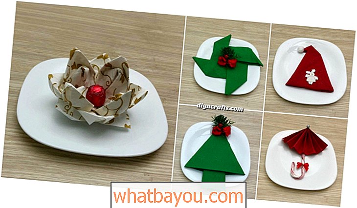 Kaip sulankstyti šias 5 paprastas ir dekoratyvias kalėdines servetėles