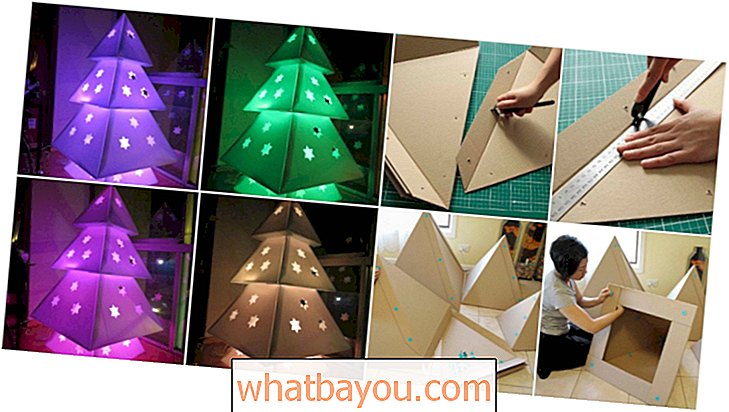 Proyecto navideño brillante: árbol de Navidad de cartón DIY