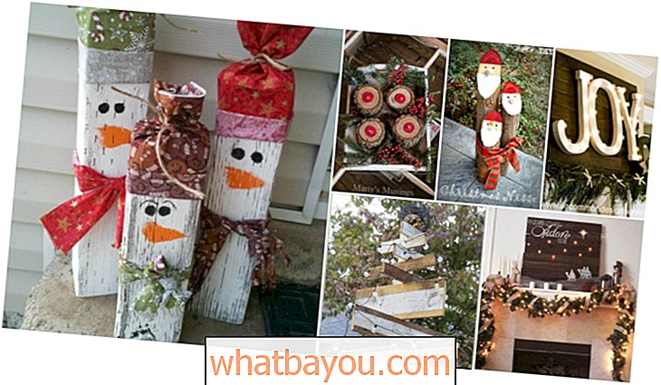 Evinize Rustik Cazibe Katmak İçin 25 Yenilenen Ahşap Noel Süslemeleri