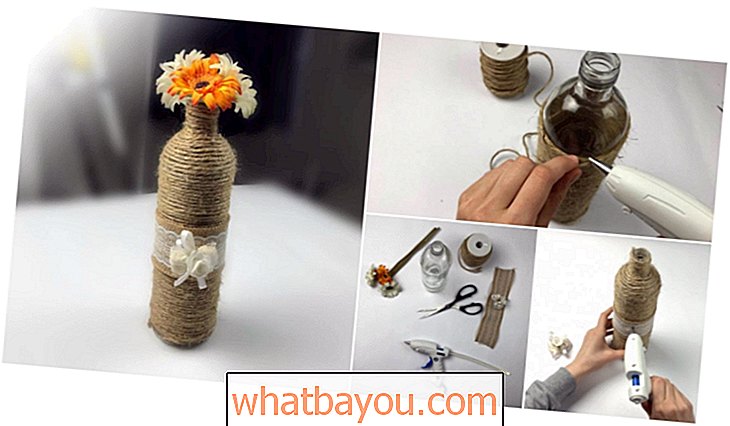 空のワインボトルをゴージャスな手織り花瓶に変える方法