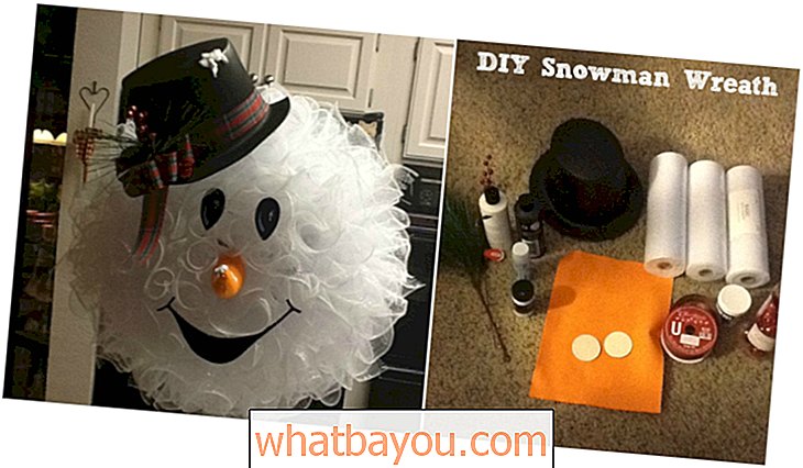 Gjør inngangsdøren din morsom og festlig med denne enkle DIY snømannkransen