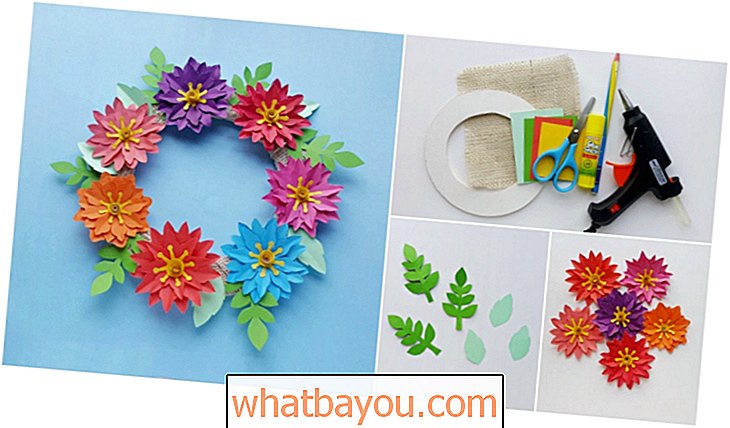 dekoriranje: Jednostavan vijenac za cvijeće papira s besplatnim predloškom za ispis