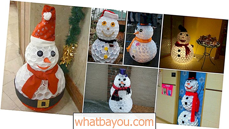 Creative Winter Craft: DIY Snowman Made from Plastic Cups