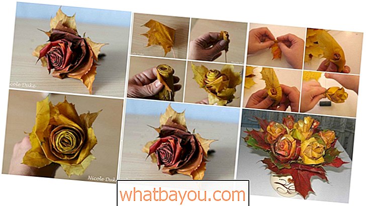 Rosas creativas de hoja de arce de bricolaje en 6 sencillos pasos