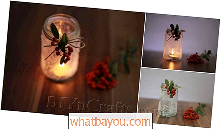 dekorere: Hvordan lage en Wintry Frozen Candle Jar Dekorasjon