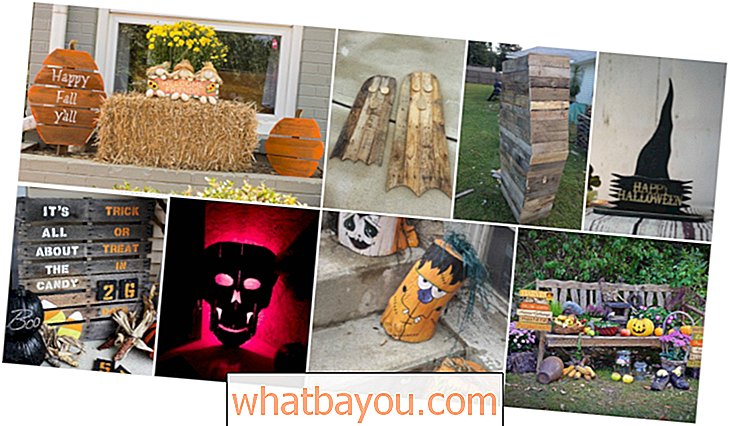 25 fantásticas decorações de madeira recuperada de Halloween para sua casa e jardim