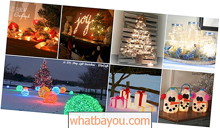30 stebuklingai šventinių stygų ir pasakų šviesos „pasidaryk pats“ kalėdiniam dekoravimui