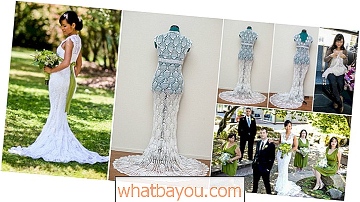वह सिर्फ $ 30 के लिए उसकी आश्चर्यजनक शादी की पोशाक खुद को Crocheted ... कैसे पता करें