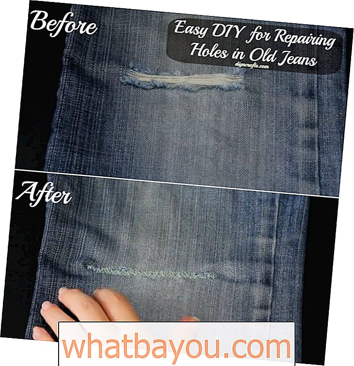 Ērta DIY, lai labotu caurumus vecos džinsos