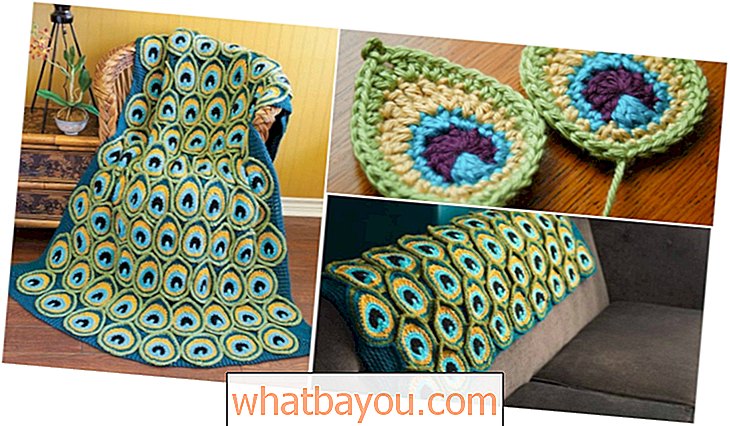 мода: Как да си направим плетено одеяло с пауново перо