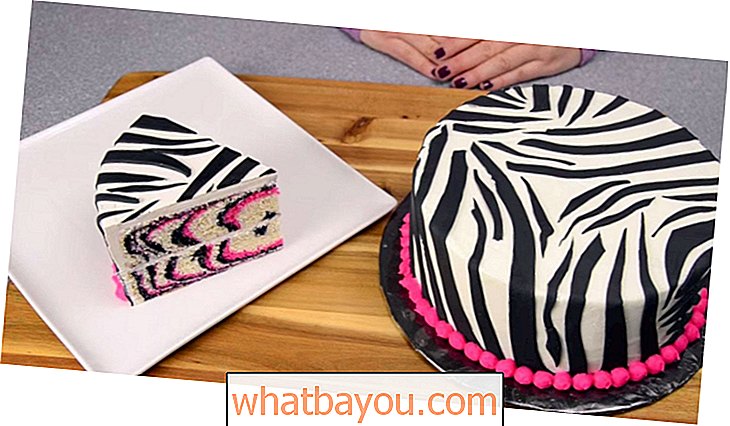 Laka i ukusna ružičasta torta od zebre {Video upute za uporabu}