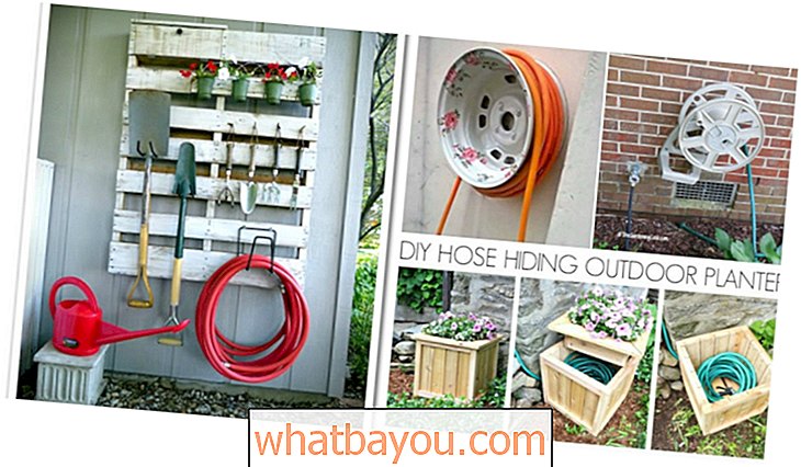 7 dekoratívnych nápadov na uskladnenie záhradnej hadice, ktoré vám pomôžu vonku vonku