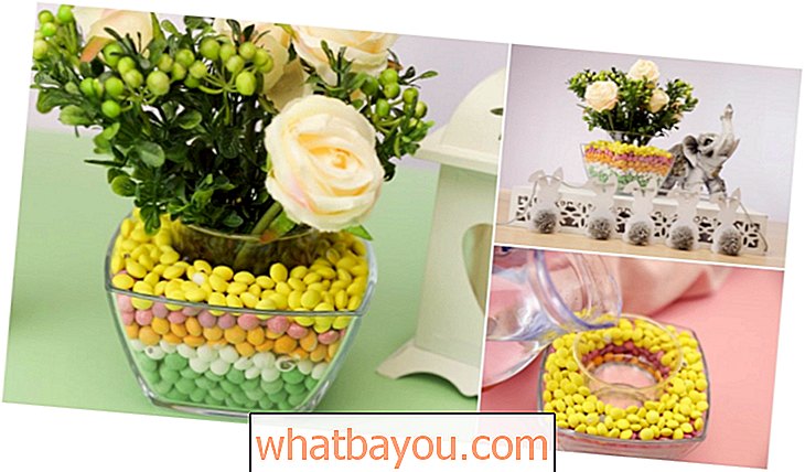 Come realizzare una decorazione colorata del vaso di caramelle per Pasqua