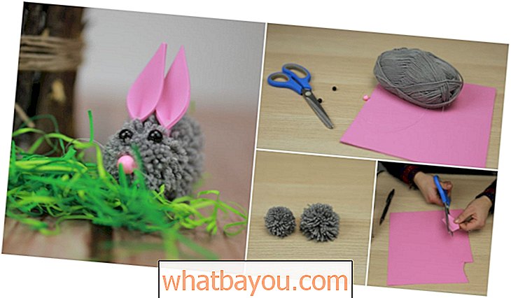 كيفية جعل رائعتين عيد الفصح الأرنب من بوم بوم DIY