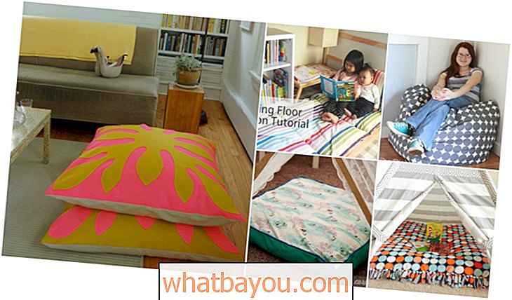 घर का बना: 22 आसान DIY विशालकाय फर्श तकिए और कुशन जो मज़ेदार और आरामदायक हैं