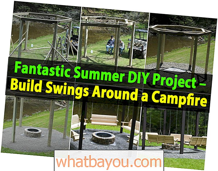 शानदार ग्रीष्मकालीन DIY परियोजना Sw एक कैम्प फायर के आसपास झूलों का निर्माण