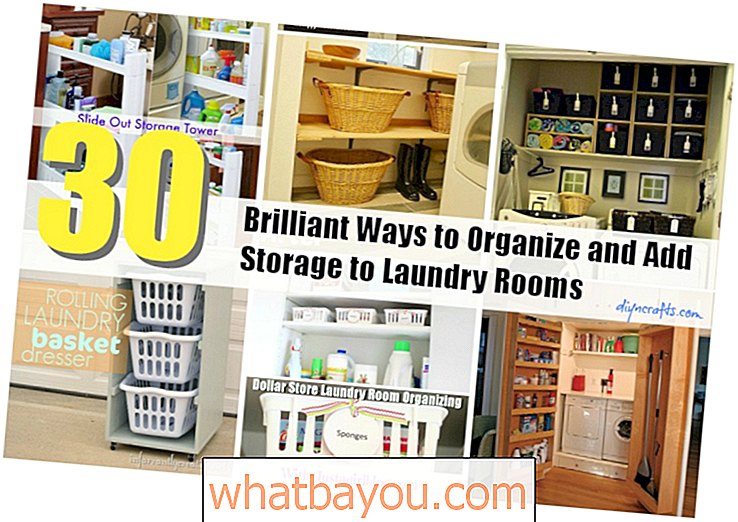 30 cách tuyệt vời để sắp xếp và thêm lưu trữ vào phòng giặt ủi