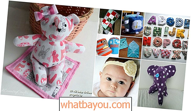 20 patrauklių kūrybinių prekių perdirbimo projektų, skirtų seniems kūdikių drabužiams perdaryti