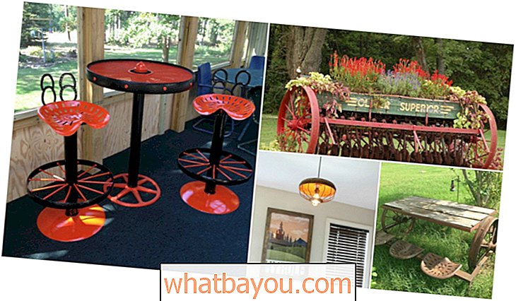 10 ideas artísticas de reutilización de equipos agrícolas para la decoración del hogar y el jardín
