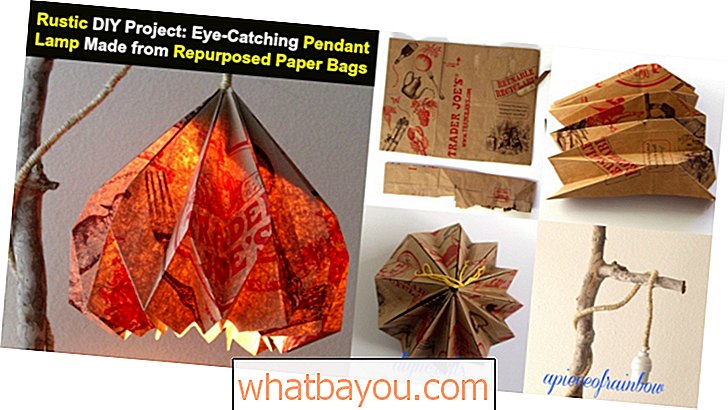 素朴なDIYプロジェクト：再利用された紙袋から作られた人目を引くペンダントランプ