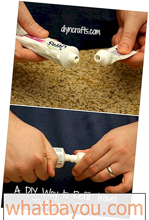 Una forma de bricolaje para rellenar tubos de pasta de dientes de viaje
