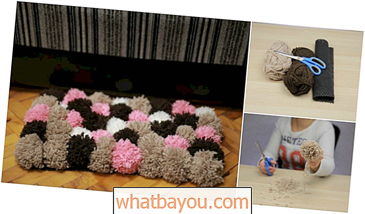 Cómo hacer una hermosa alfombra con pompones de bricolaje